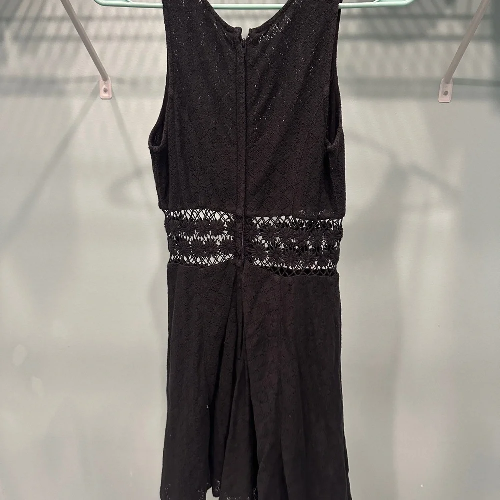 Free People Black Fit and Flare Mini Dress
